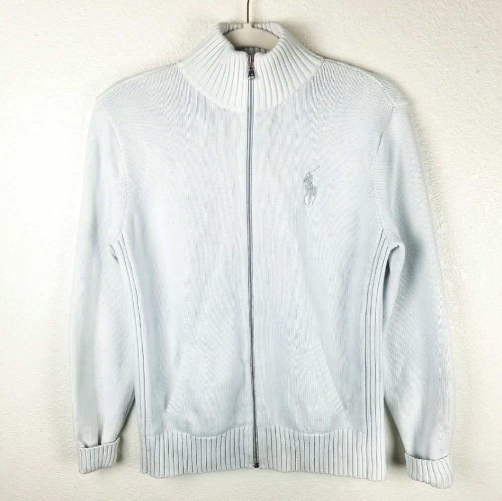 Ralph Lauren Golf Zip Up Cardigan White Size L